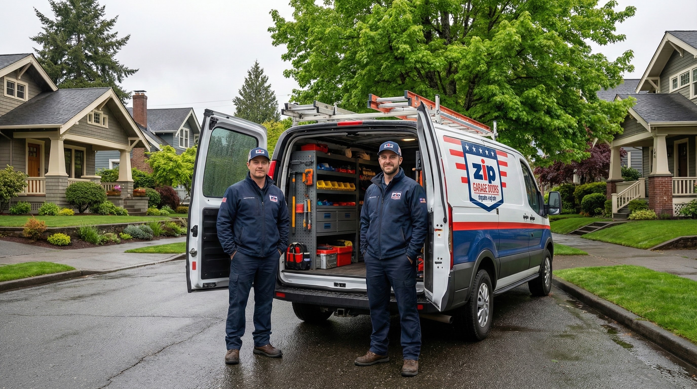 Expert Garage Door Repair Crew Preparing for Job.jpg in Everett, WA